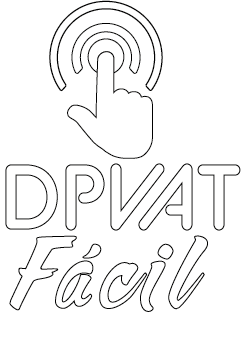 logo dpvat facil vertical branco